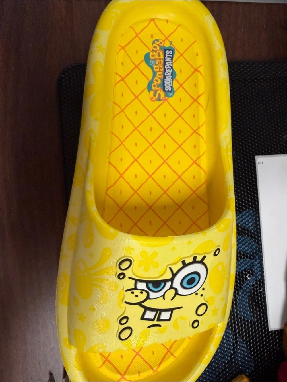 SpongeBob and Patrick Men's Yellow Comfort Slides Sandals Ground Size 11